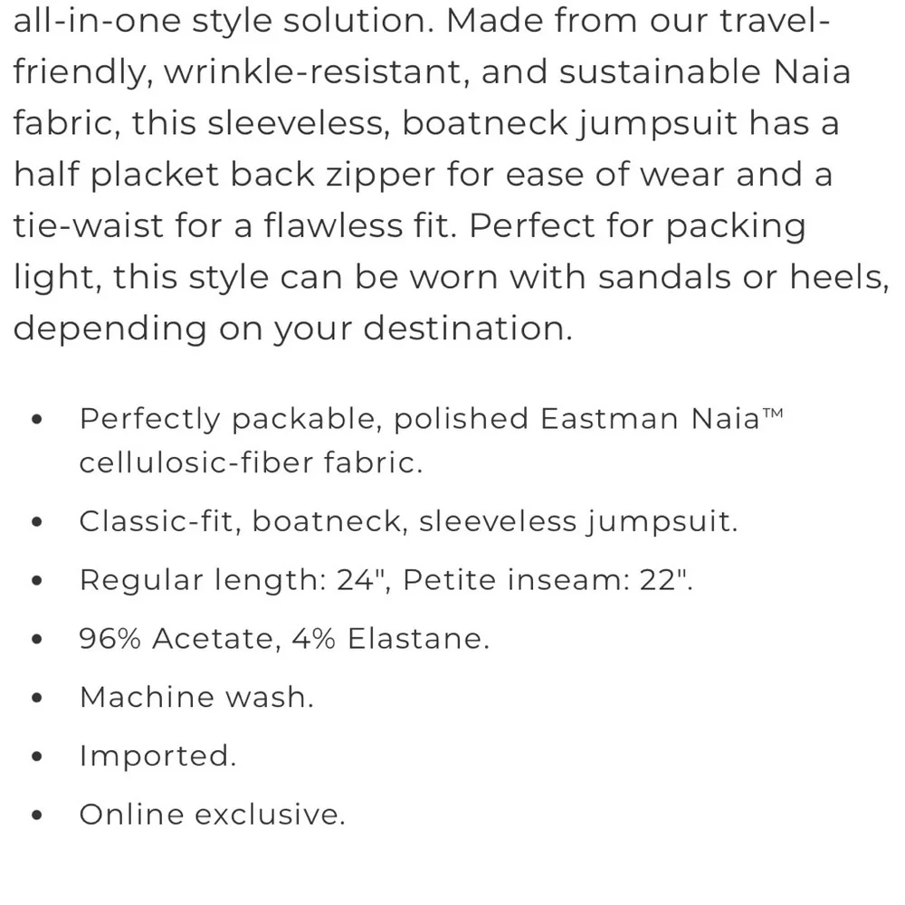 NWT Chicos Travelers Sleeveless Tie Waist Wide Leg Jumpsuit Size 3/XL Stretch - Picture 11 of 11